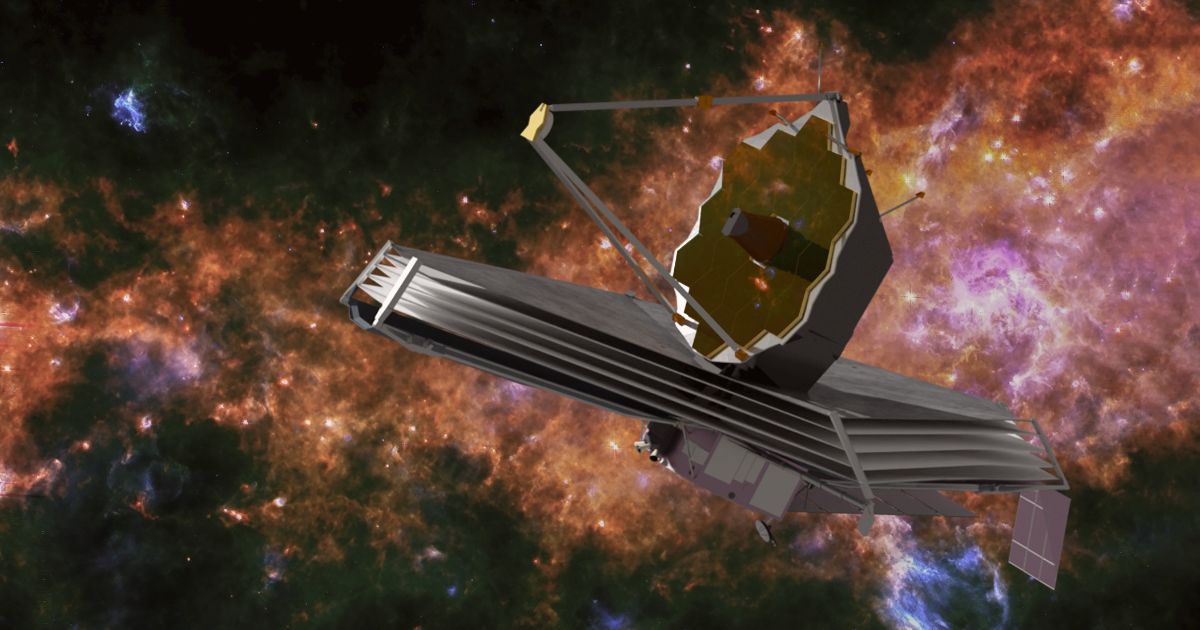 Um exoplaneta foi recém-descoberto e visto pelo telescópio James Webb. Reprodução: canva