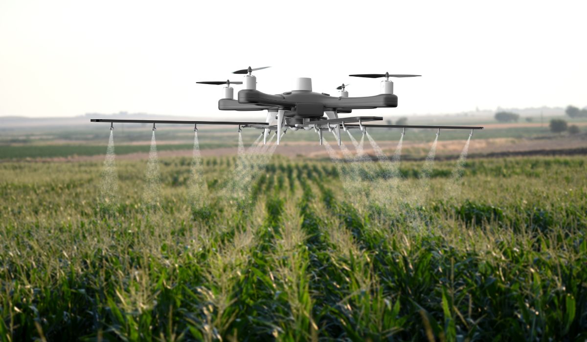Uso de drones na agricultura — Imagem: Canva/Reprodução Uso de drones na agricultura — Imagem: Canva/Reprodução