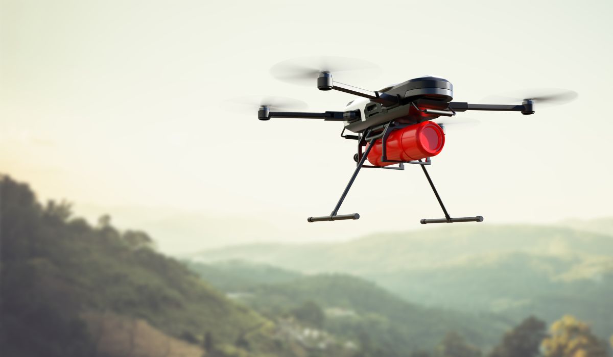 Drone Bombeiro — Imagem: Canva/Reprodução Drone Bombeiro — Imagem: Canva/Reprodução